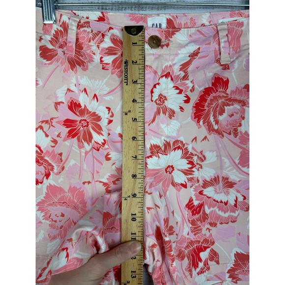 GAP 5” Chino Short Pink Floral 12 Resort Vacation Bright Summer Stretch Coastal - Picture 6 of 9
